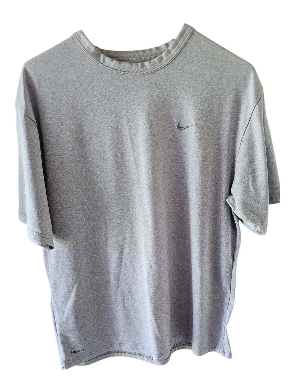 Nike Men's Gray Dri-FIT Crew Neck Shirt Size M